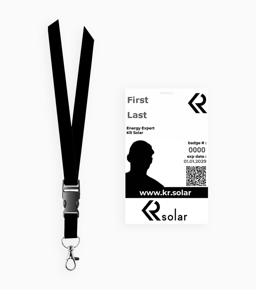 KR Solar- Replacement ID Badge & Lanyard