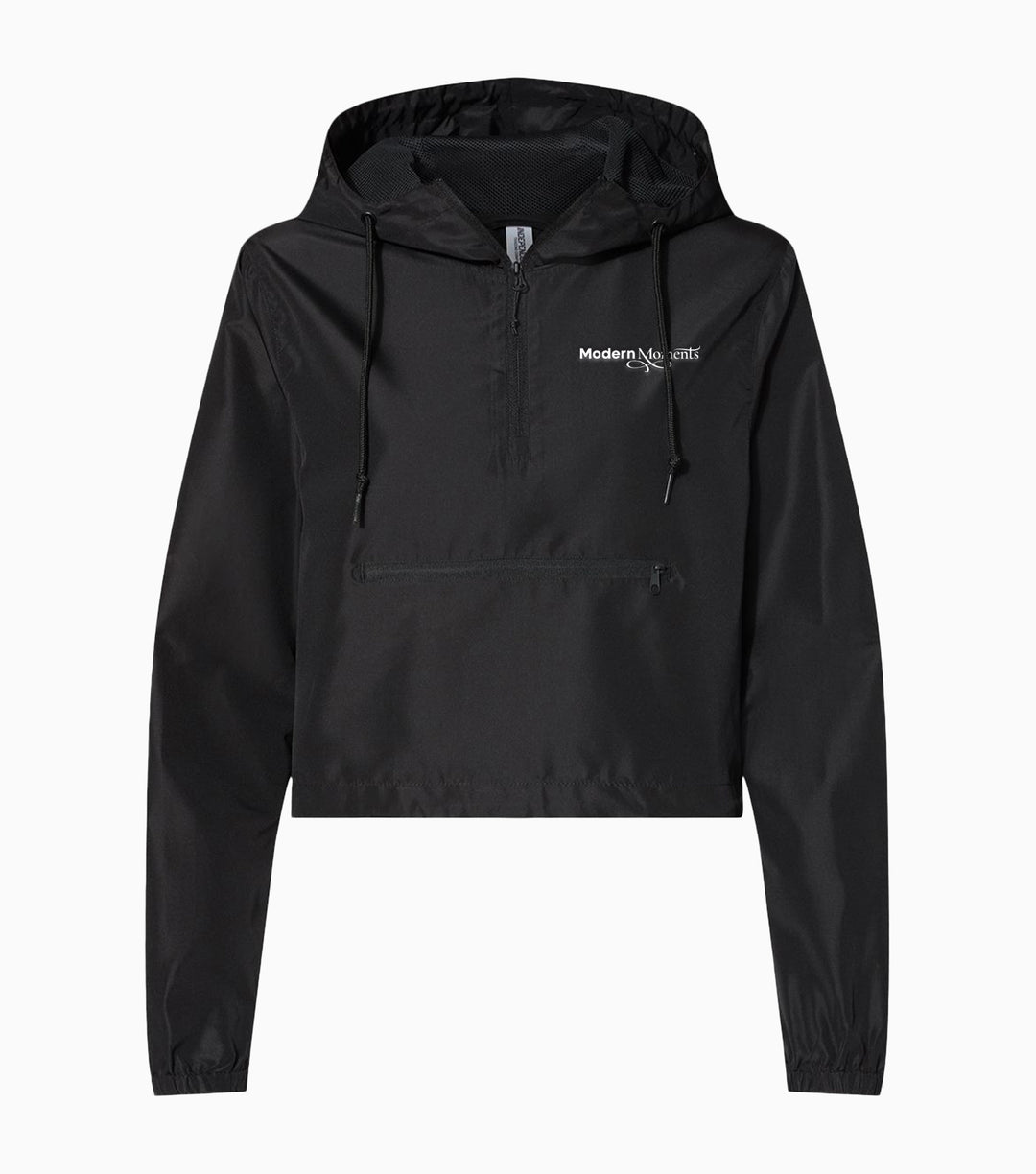 Ladies Lightweight Quarter-Zip Pullover Crop Windbreaker