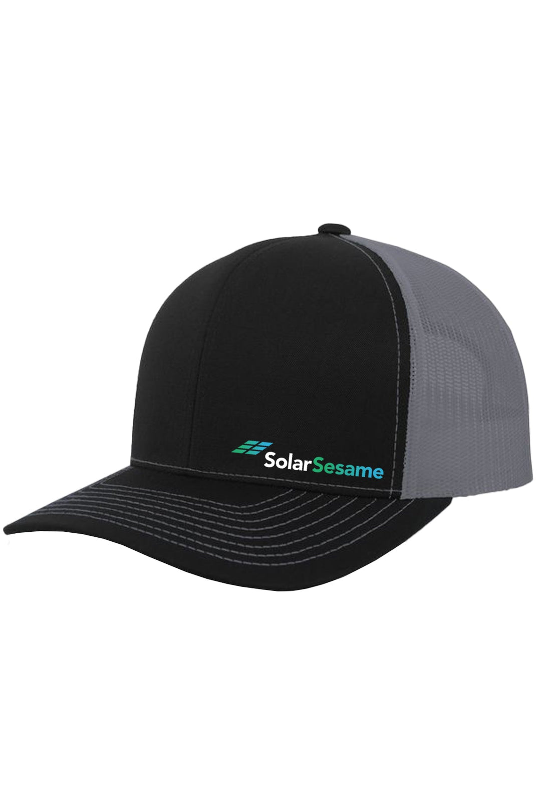 Solar Sesame Contrast Stitch Trucker Snapback