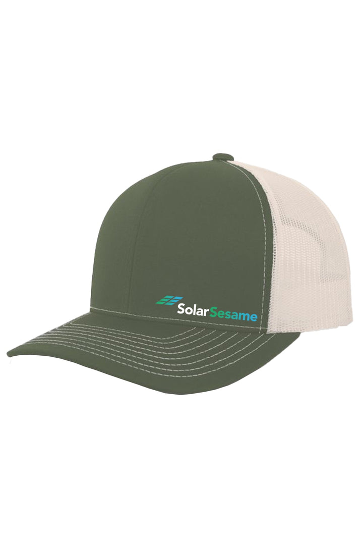 Solar Sesame Contrast Stitch Trucker Snapback