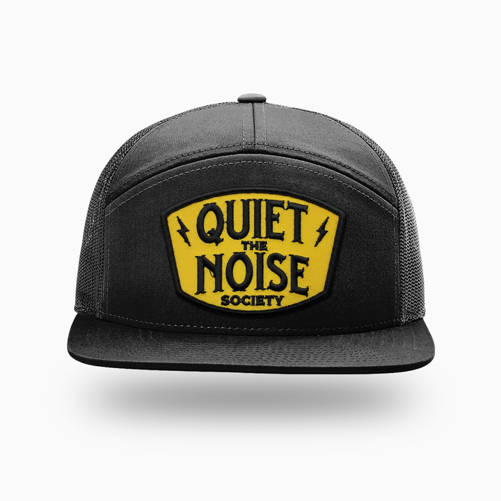 QUIET THE NOISE SOCIETY · 7-PANEL TRUCKER