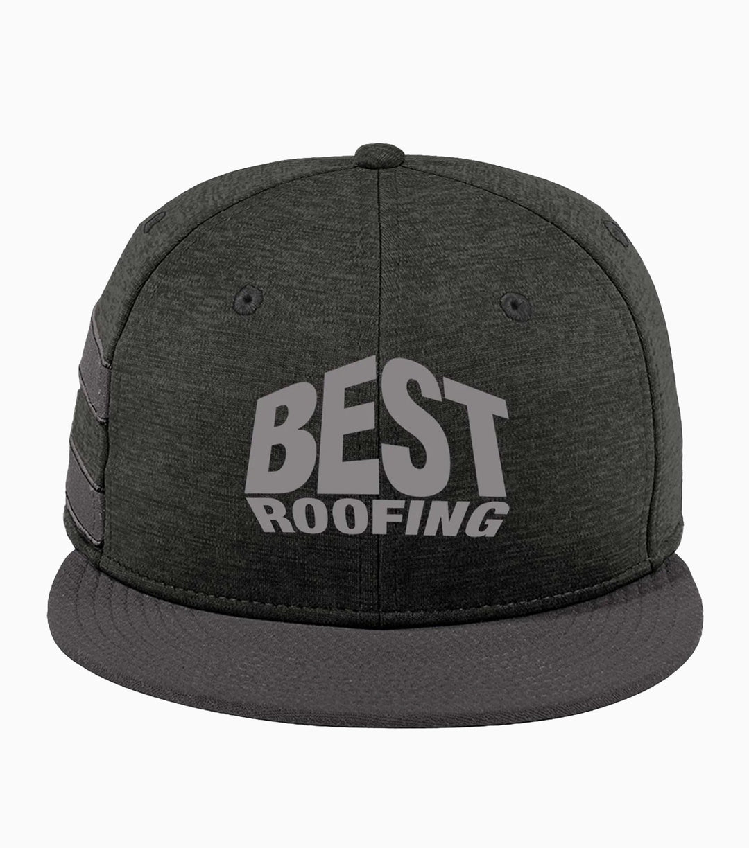 Shadow Heather Striped Flat Bill Snapback Cap