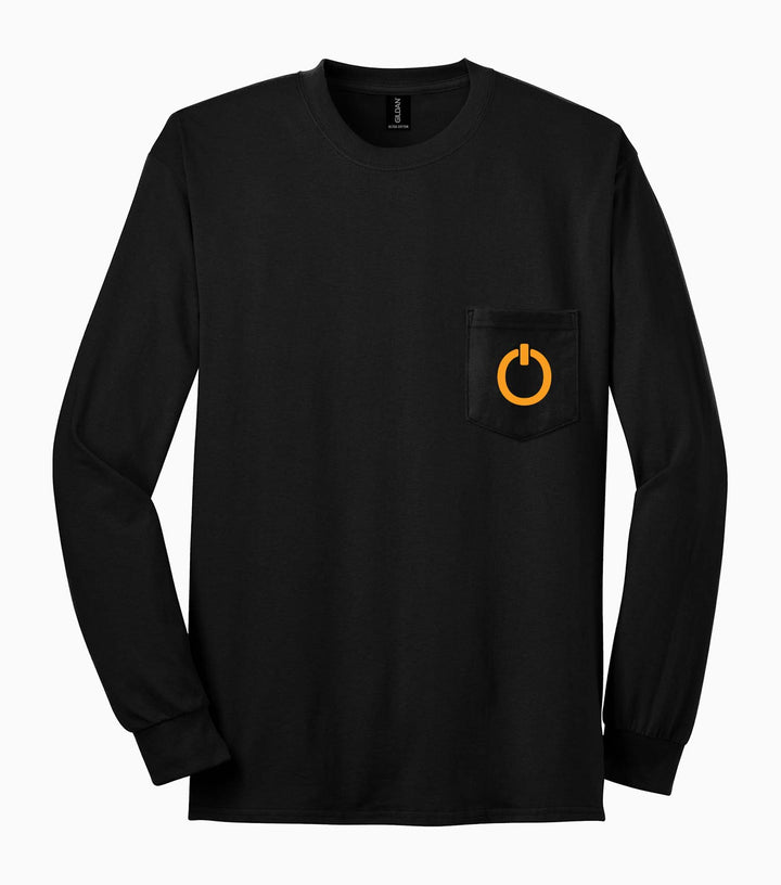 Ultra Cotton 100% US Cotton Long Sleeve T-Shirt with Pocket