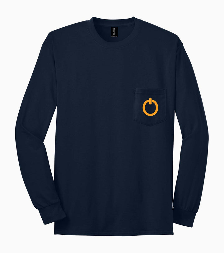 Ultra Cotton 100% US Cotton Long Sleeve T-Shirt with Pocket
