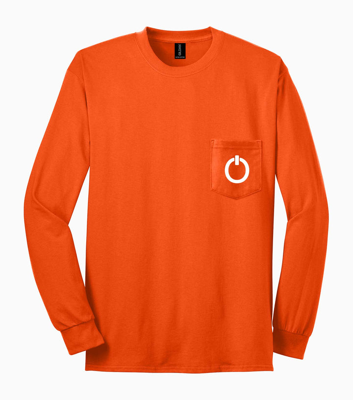 Ultra Cotton 100% US Cotton Long Sleeve T-Shirt with Pocket