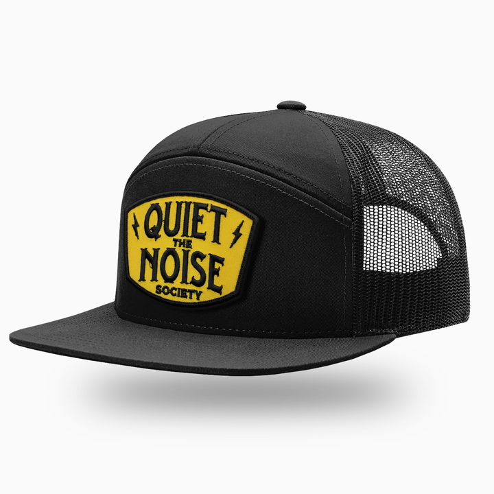 QUIET THE NOISE SOCIETY · 7-PANEL TRUCKER