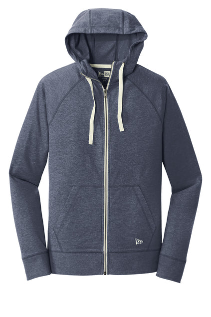 Sueded Cotton Blend Full-Zip Hoodie