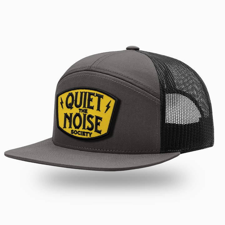 QUIET THE NOISE SOCIETY · 7-PANEL TRUCKER