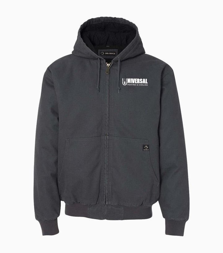 Cheyenne Boulder Cloth Hooded Jacket with Tricot Quilt Lining