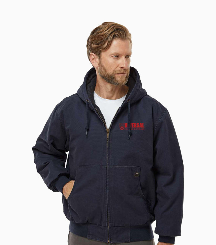 Cheyenne Boulder Cloth Hooded Jacket with Tricot Quilt Lining