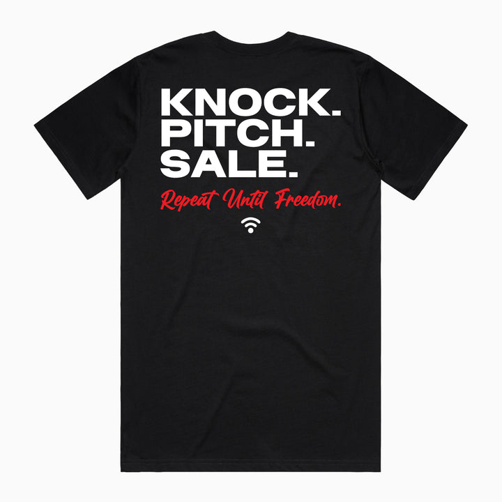 KNOCK. PITCH. SALE.