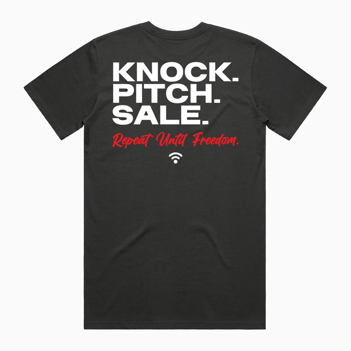 KNOCK. PITCH. SALE.