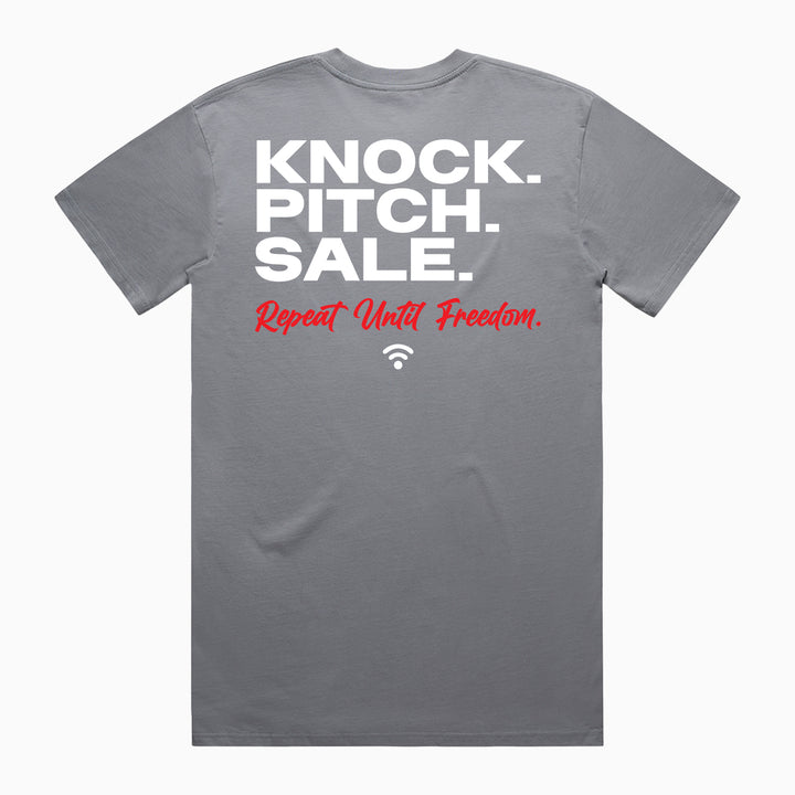 KNOCK. PITCH. SALE.