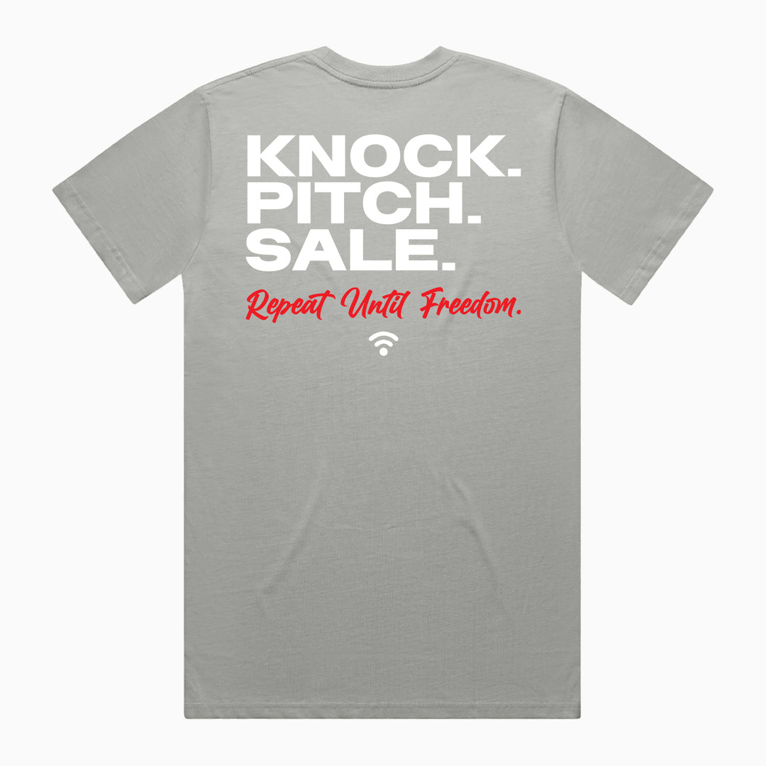 KNOCK. PITCH. SALE.