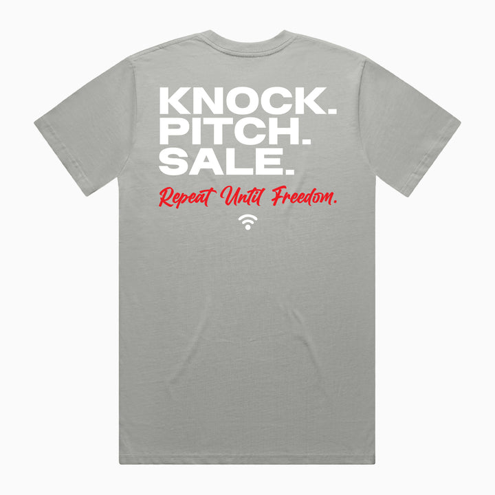 KNOCK. PITCH. SALE.