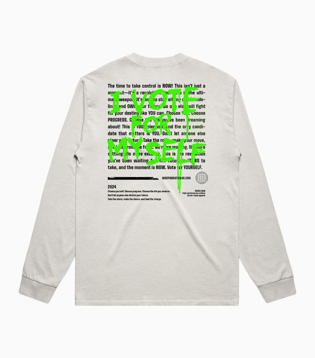 Heavy Faded Long Sleeve Tee - I Vote For Myself