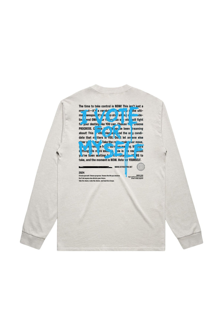 Heavy Faded Long Sleeve Tee - I Vote For Myself