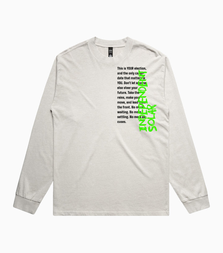 Heavy Faded Long Sleeve Tee - I Vote For Myself