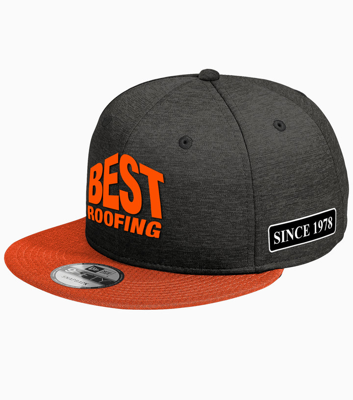 Shadow Heather Striped Flat Bill Snapback Cap