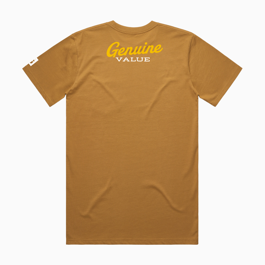 GENUINE VALUE · MANIFEST GREATNESS TEE