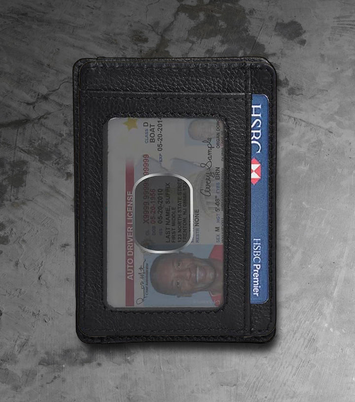 Slim Leather Pebble Wallet