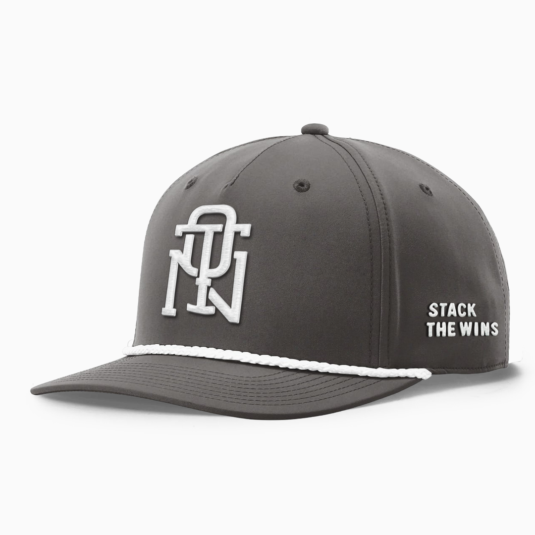 QUIET THE NOISE · STACK THE WINS ROPE CAP