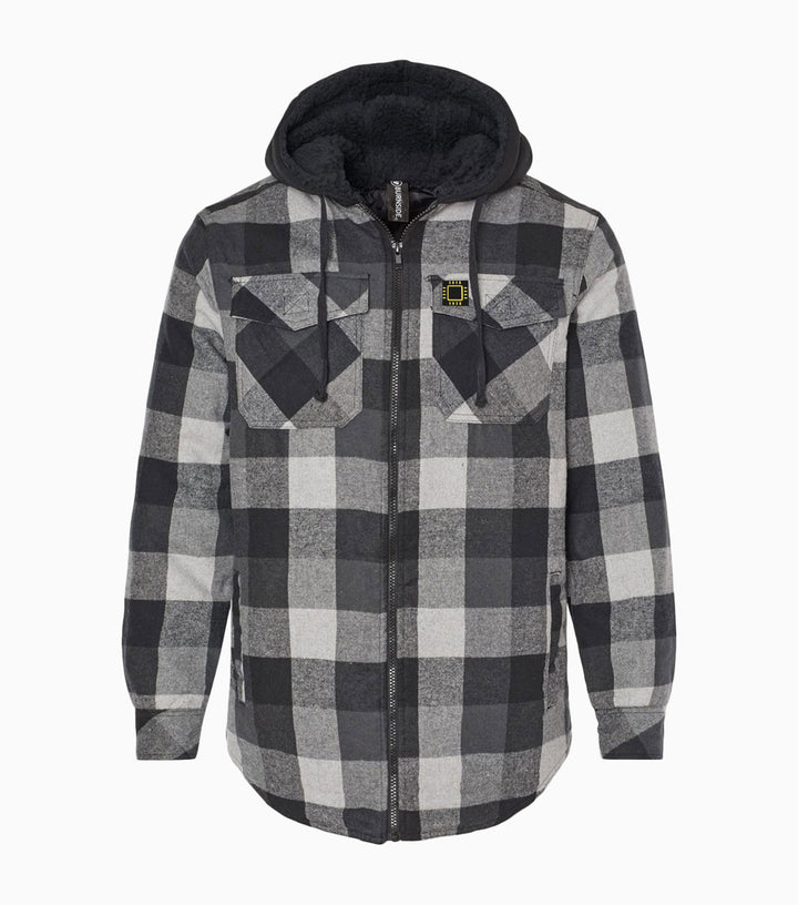 Quilted Flannel Hooded Jacket