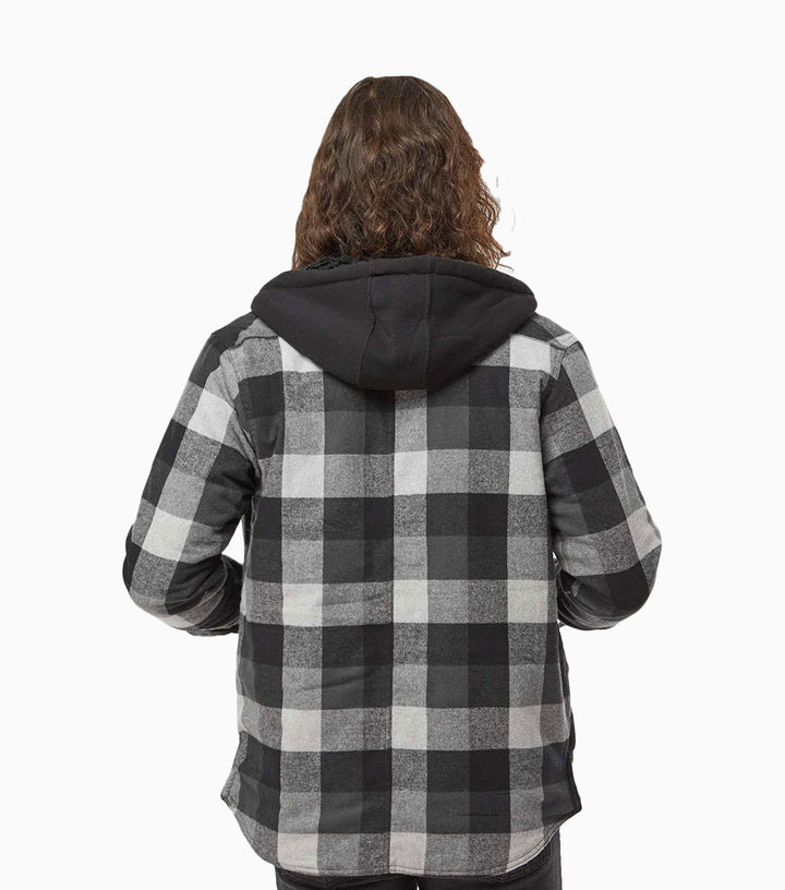 Quilted Flannel Hooded Jacket