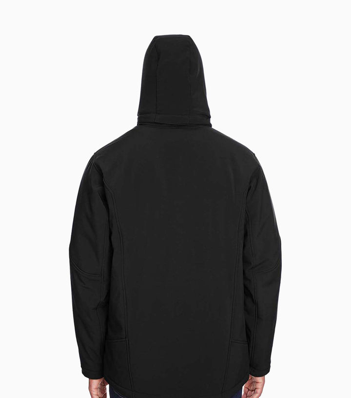Glacier Insulated Three-Layer Fleece Soft Shell Hood Jacket with Detachable Hood