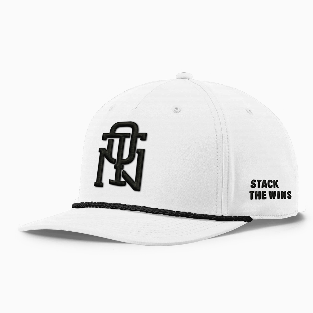 QUIET THE NOISE · STACK THE WINS ROPE CAP