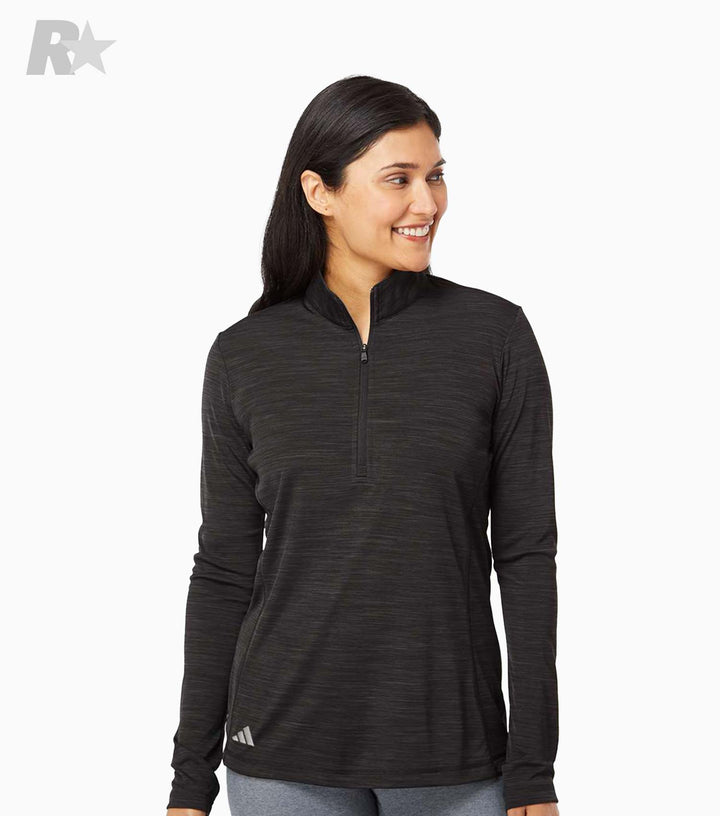 Ladies Lightweight Mélange Quarter-Zip Pullover