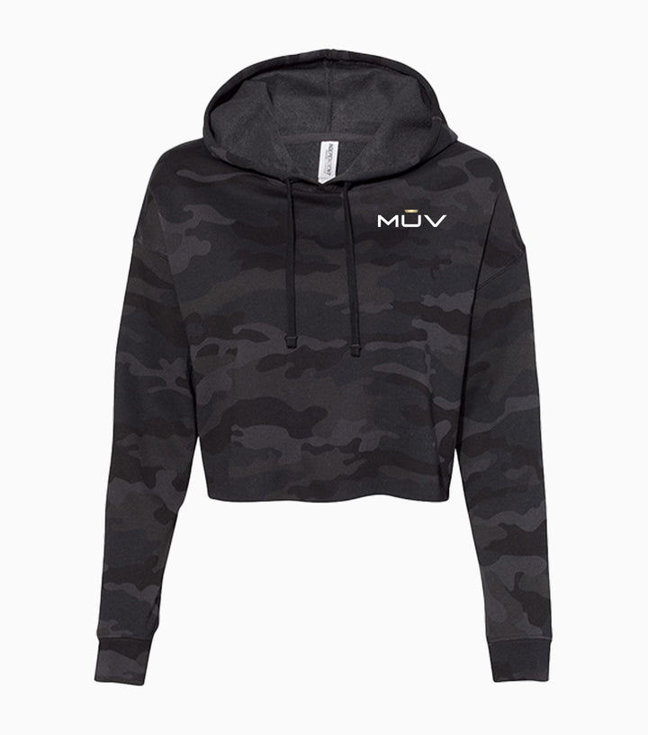 Ladies Lightweight Crop Hooded Sweatshirt