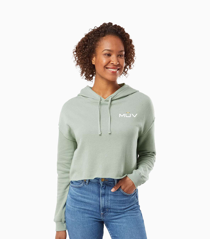 Ladies Lightweight Crop Hooded Sweatshirt