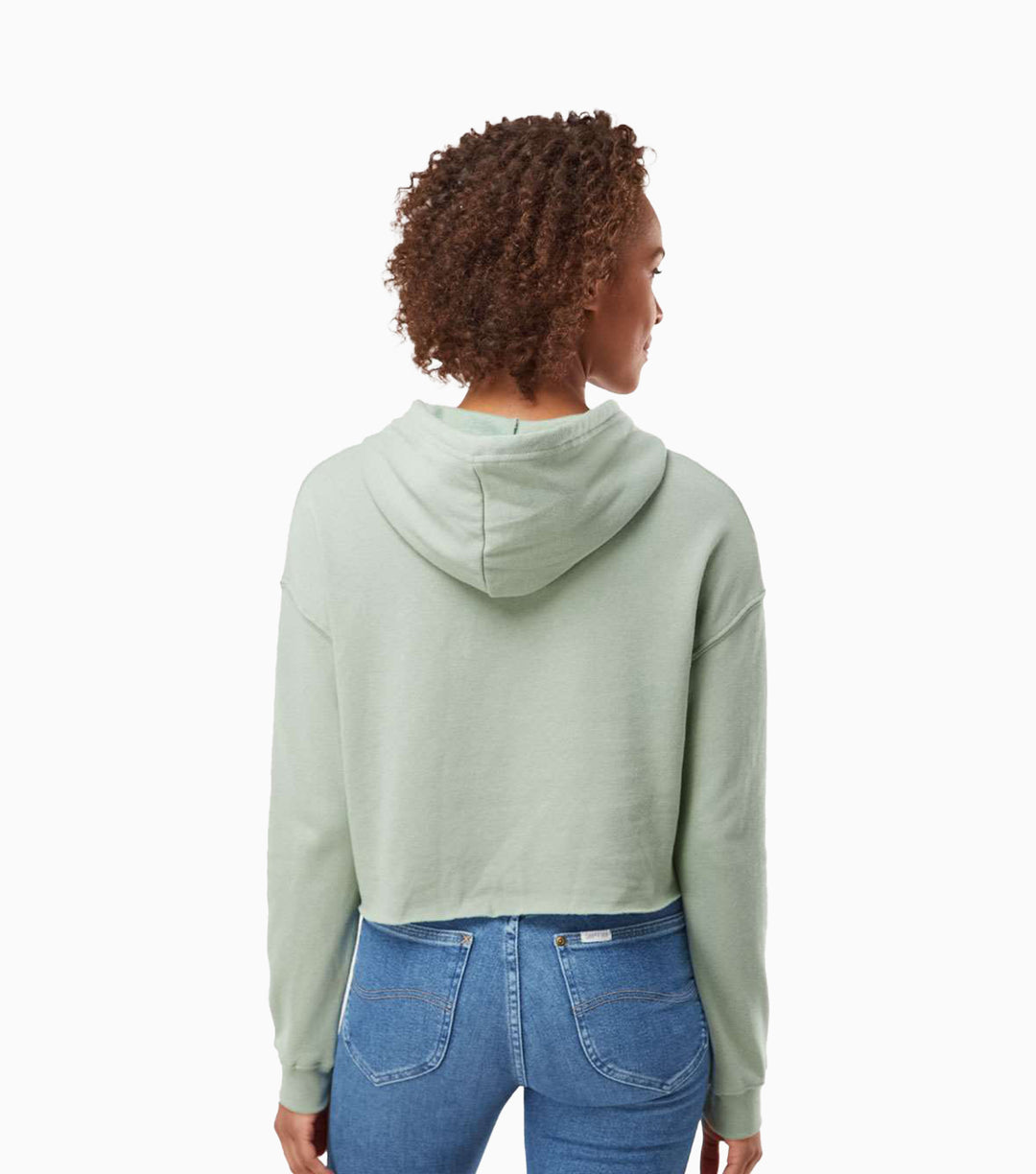 Ladies Lightweight Crop Hooded Sweatshirt