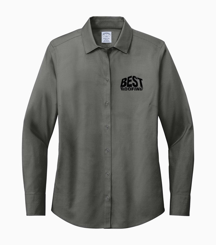 Ladies Wrinkle-Free Stretch Pinpoint Shirt