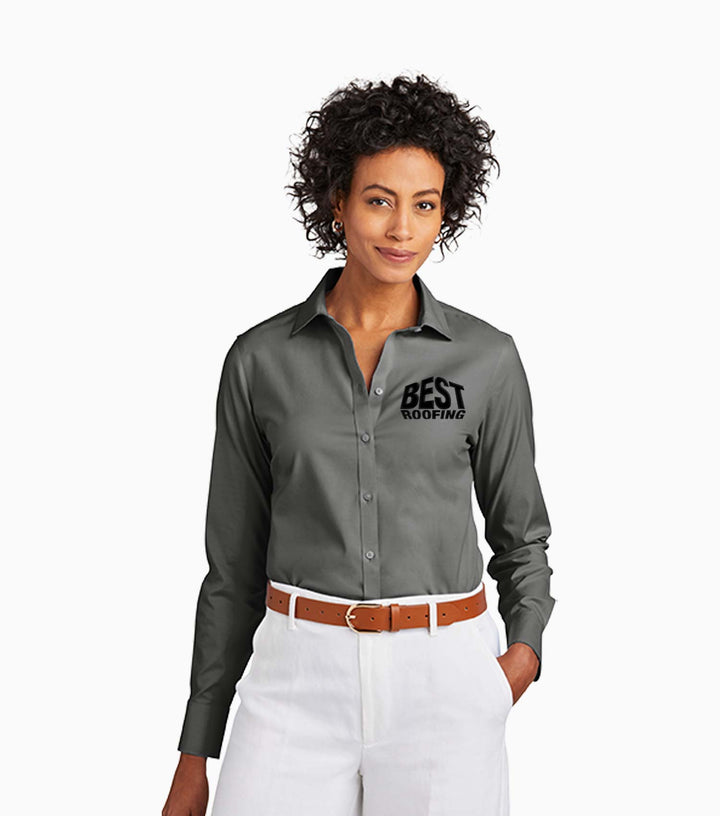 Ladies Wrinkle-Free Stretch Pinpoint Shirt