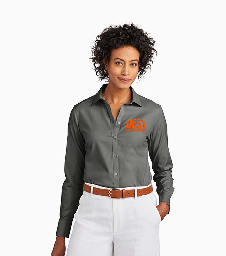 Ladies Wrinkle-Free Stretch Pinpoint Shirt