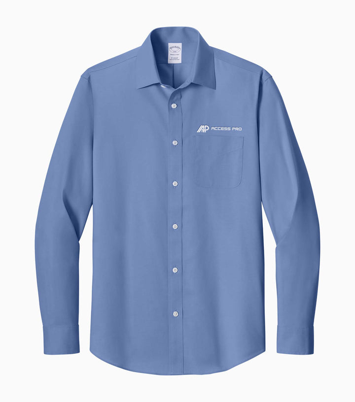 Wrinkle-Free Stretch Pinpoint Spread Collar Shirt