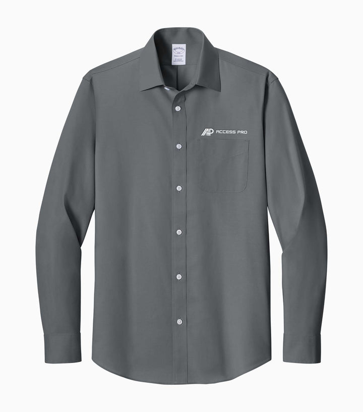 Wrinkle-Free Stretch Pinpoint Spread Collar Shirt
