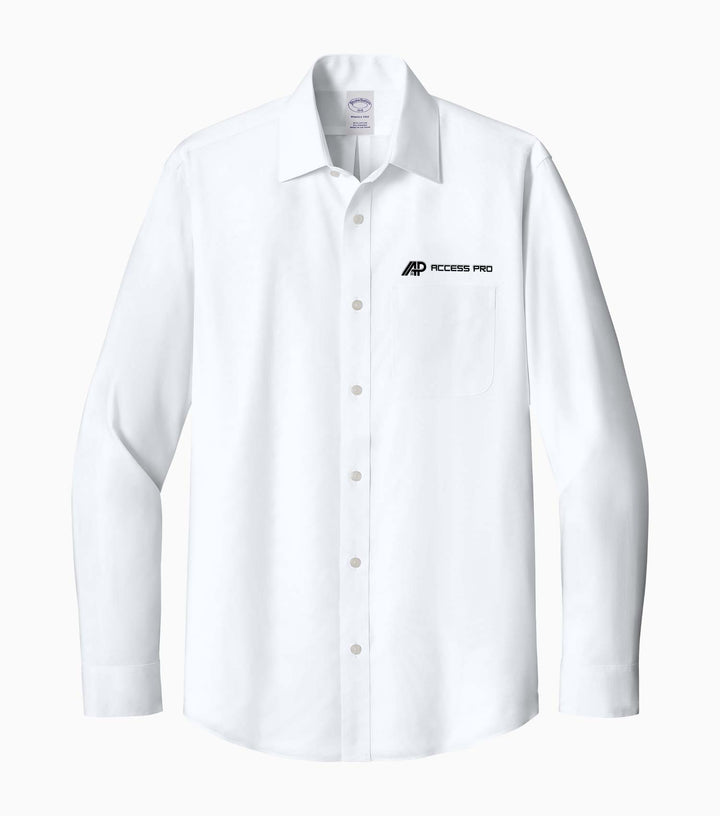 Wrinkle-Free Stretch Pinpoint Spread Collar Shirt