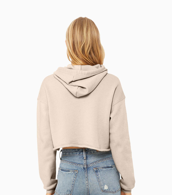 Ladies Sponge Fleece Cropped Fleece Hoodie