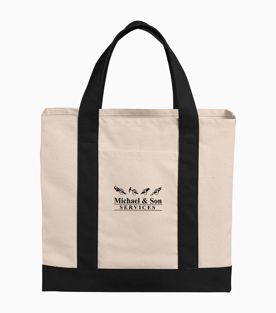 Cotton Canvas Two-Tone Tote