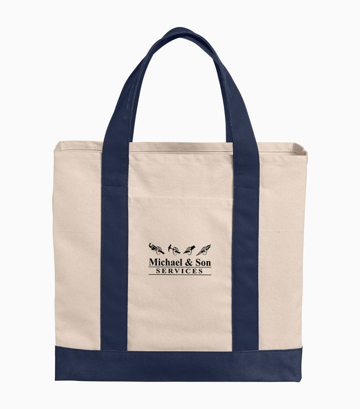 Cotton Canvas Two-Tone Tote