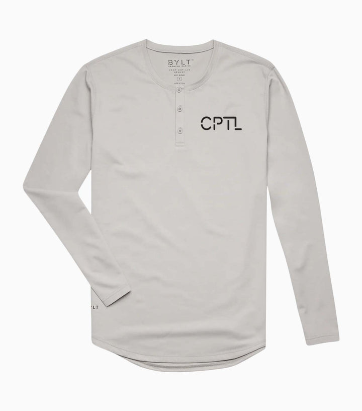 Henley Drop-Cut Long Sleeve: LUX