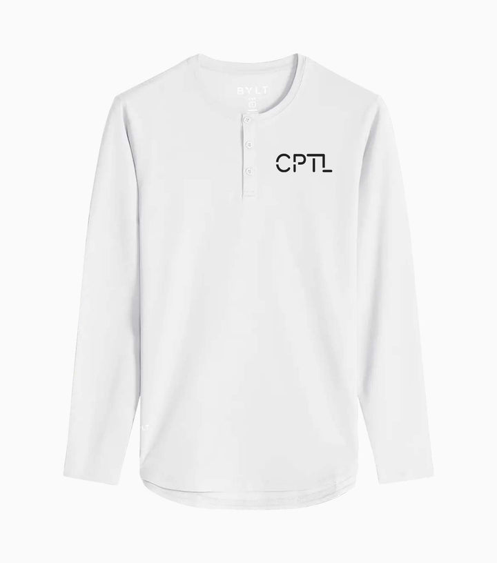 Henley Drop-Cut Long Sleeve: LUX