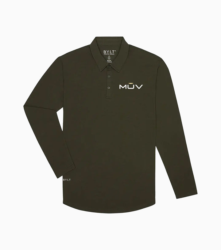 Drop-Cut Long Sleeve: LUX Polo