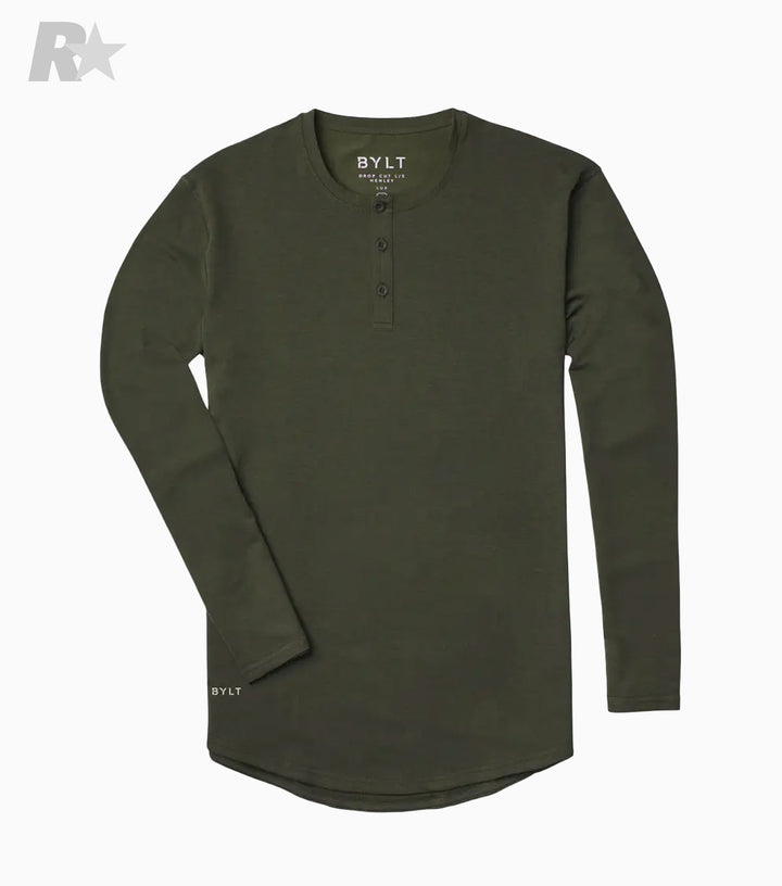 Henley Drop-Cut LUX Long Sleeve