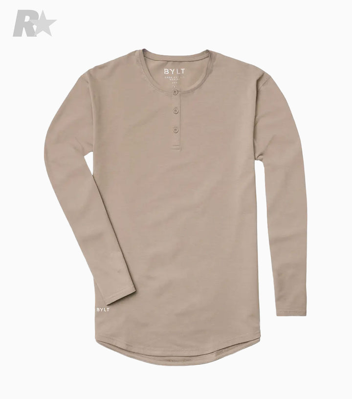 Henley Drop-Cut LUX Long Sleeve