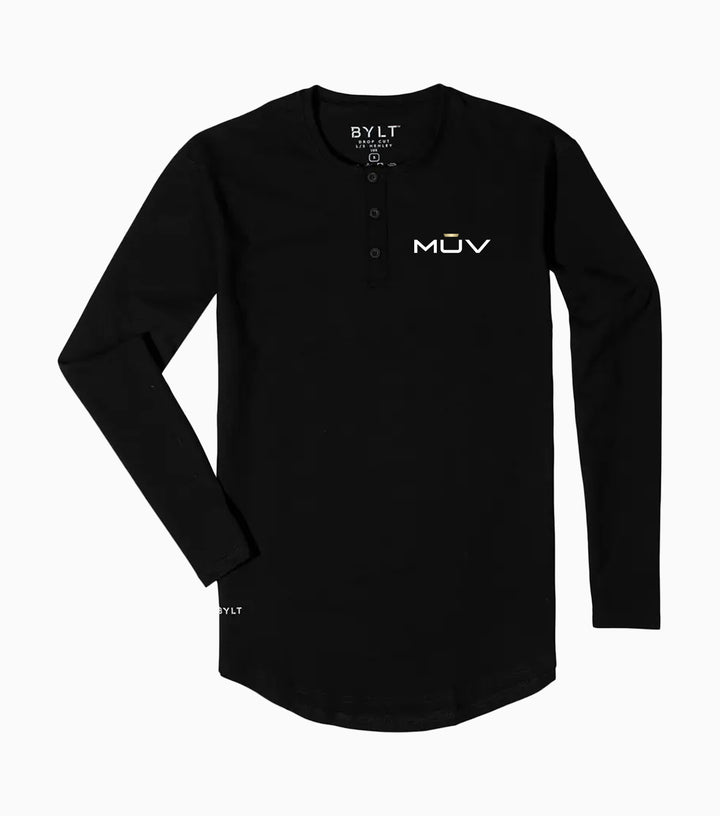 Henley Drop-Cut Long Sleeve: LUX