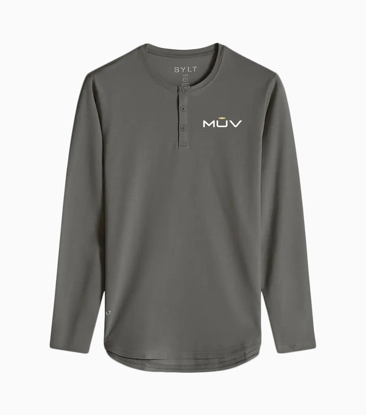 Henley Drop-Cut Long Sleeve: LUX